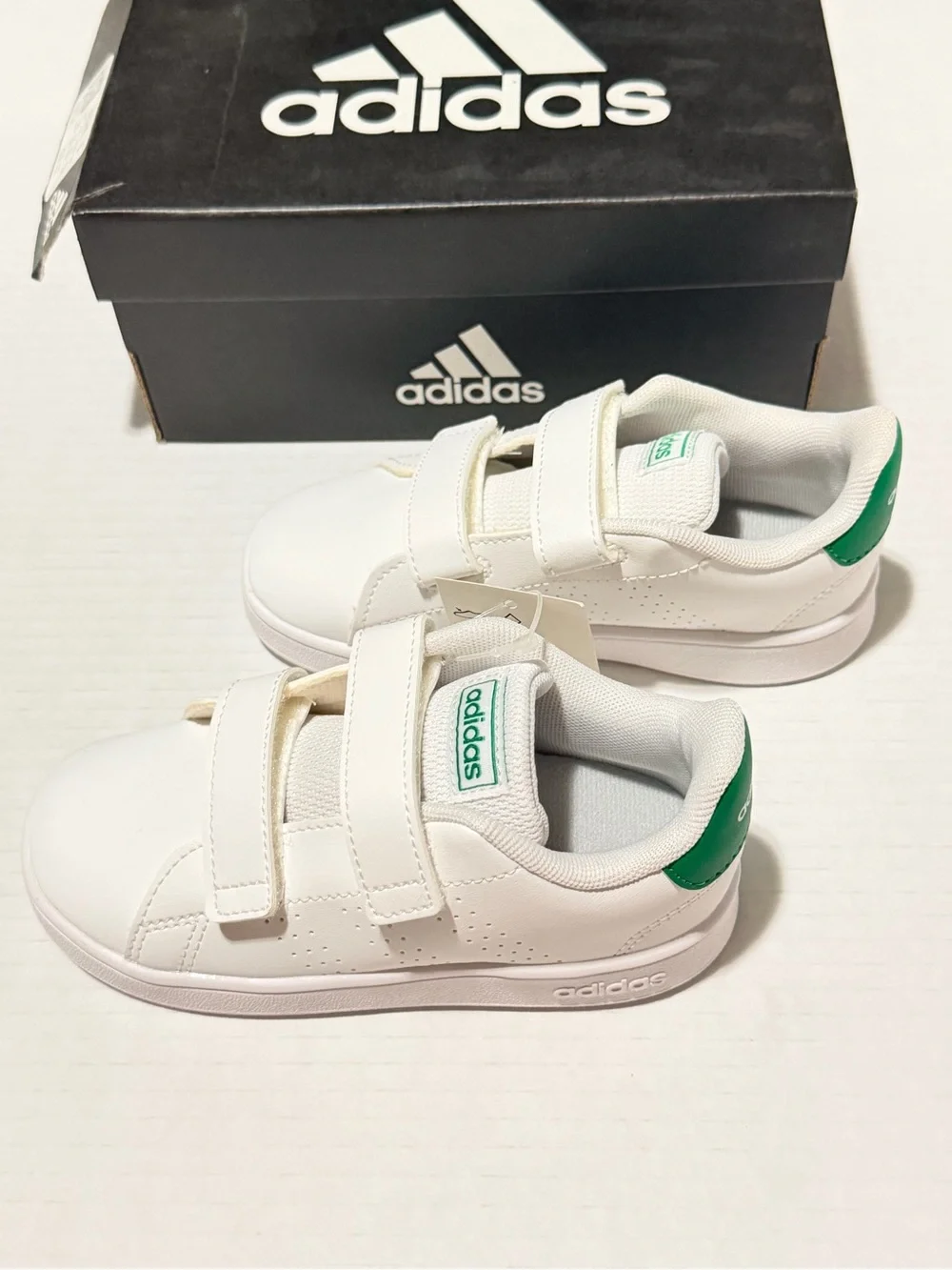 adidas Kids' Advantage Lifestyle Court Double Hook and Loop Shoe NEW